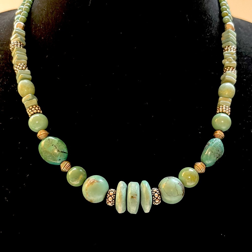 Turquoise and Thai Silver Necklace